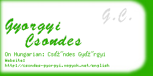 gyorgyi csondes business card